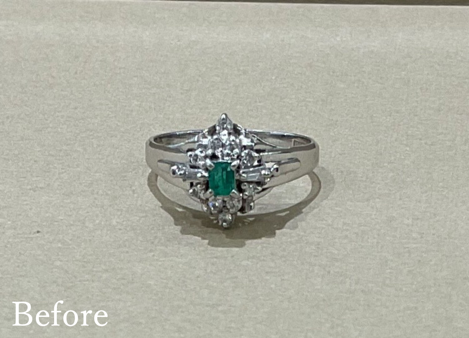 ビフォー画像　エメラルドリング