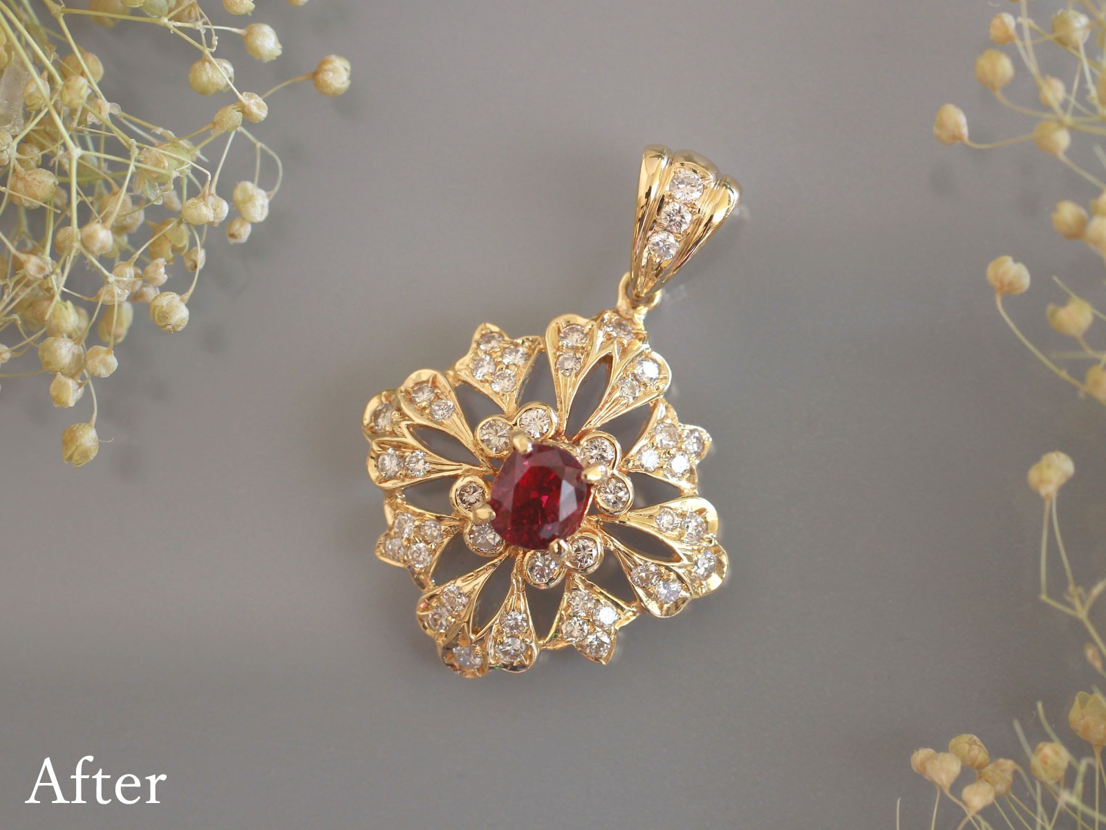 After　リングのデザインを活かしたペンダントトップ